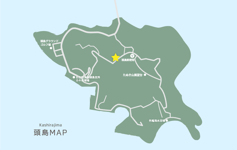 頭島の地図
